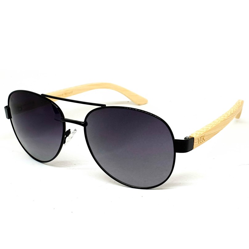VLK] [FM-15695 Polarizzato] Occhiale da sole con aste flessibili in legno  polarizzato - VLK - Vision Look