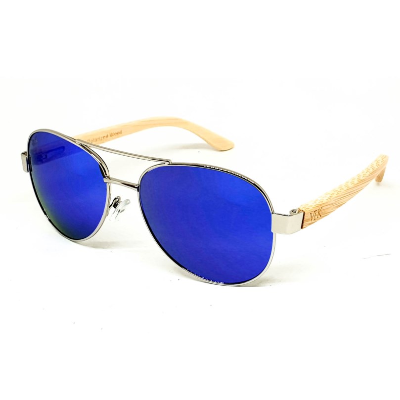 VLK] [FM-15695 Polarizzato] Occhiale da sole con aste flessibili in legno  polarizzato - VLK - Vision Look